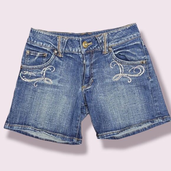 Pink-latte Jeans Bling Denim Shorts Size M - Picture 1 of 7